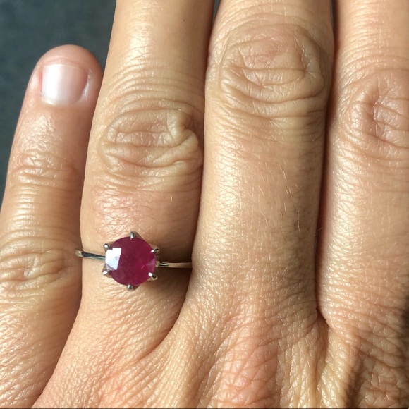 Jewelry - 7mm Round Ruby Solitaire Ring